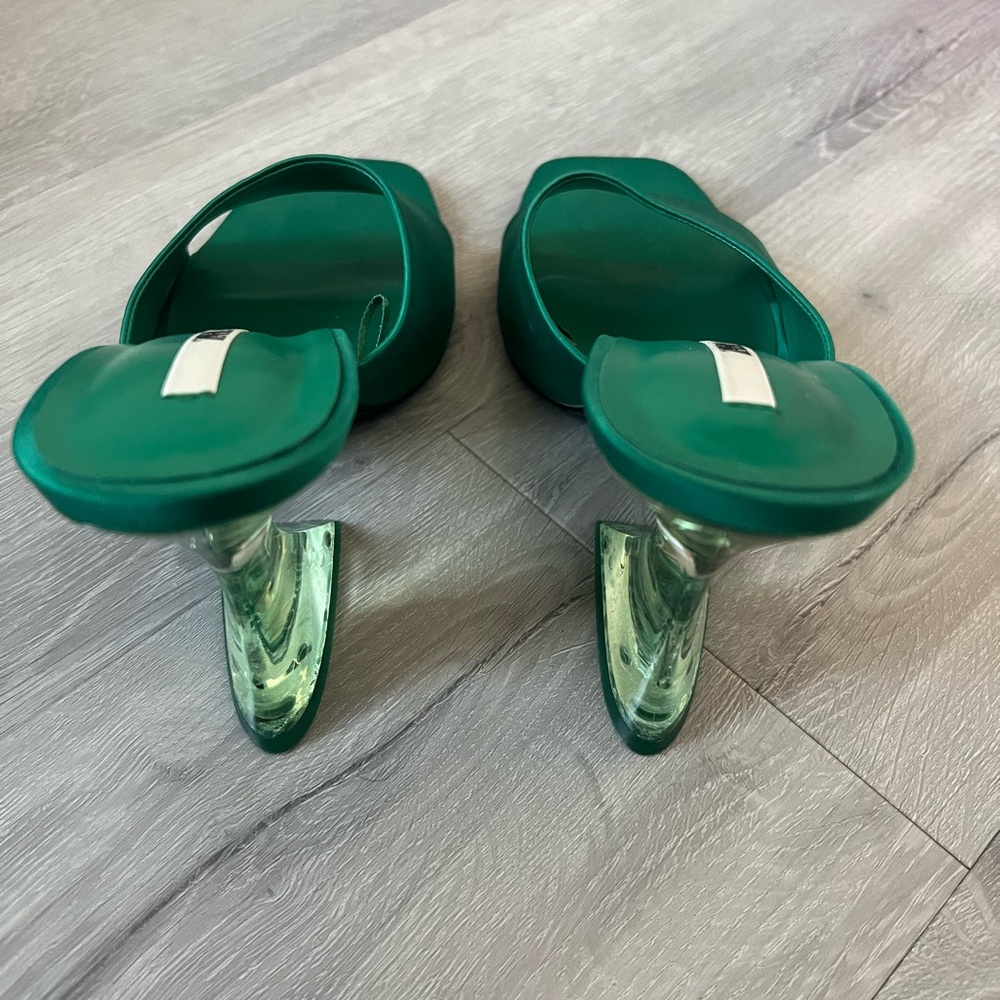 Emerald green Zara heels - Picture 2 of 10